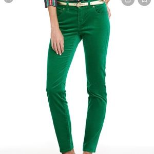 Vineyard vines velveteen green pants size 12